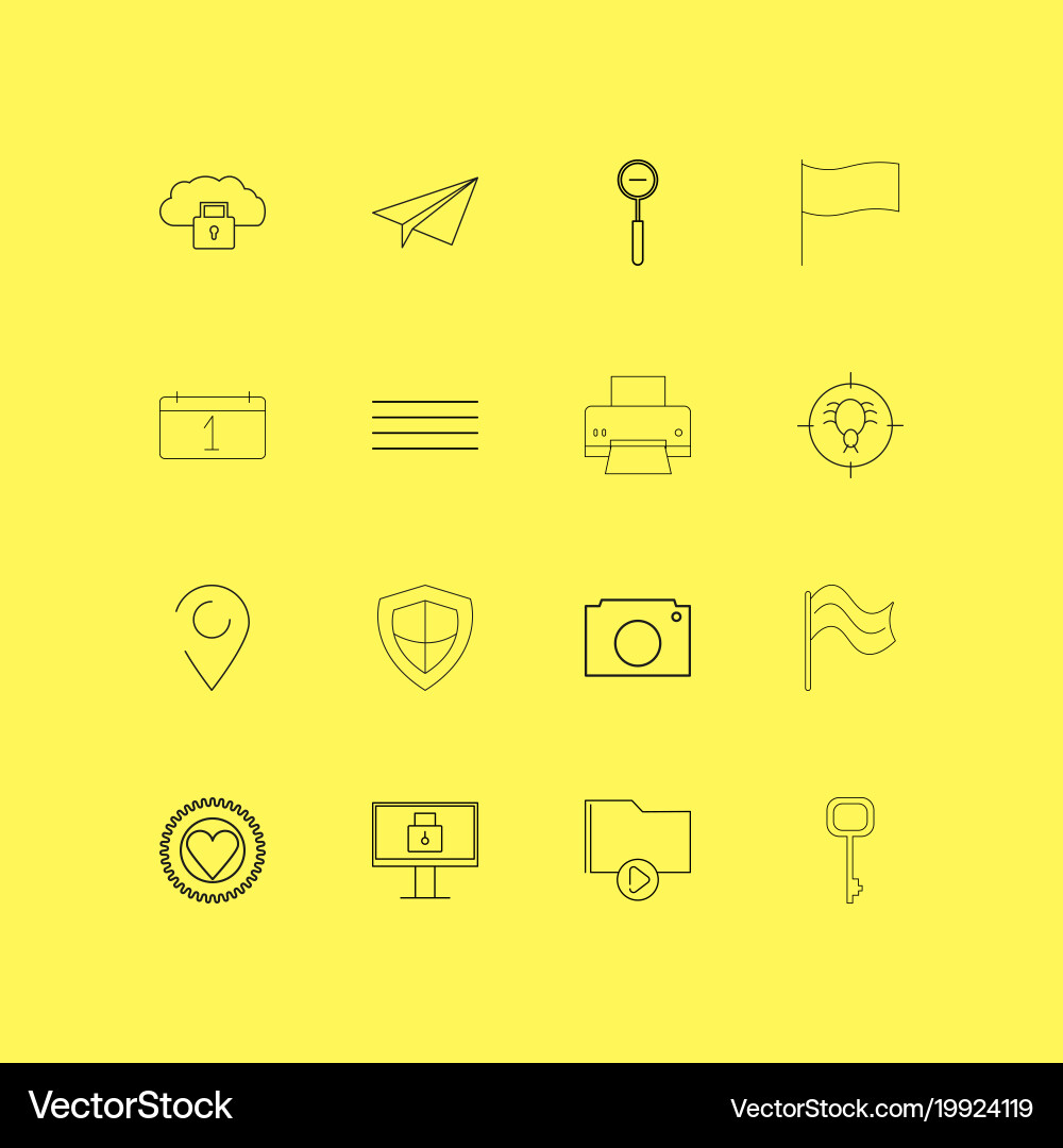 Internet of things linear icon set simple outline vector image