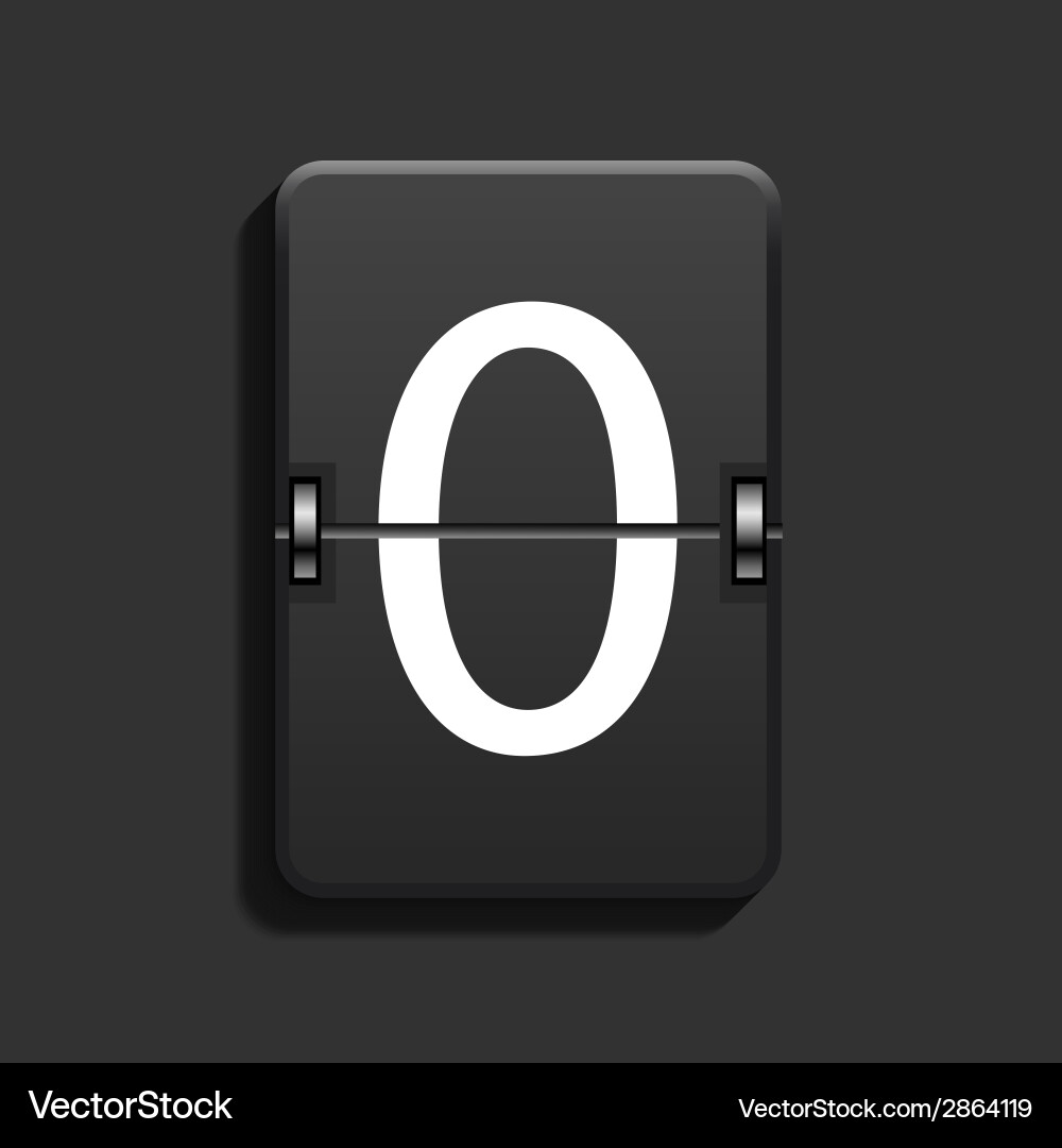 Modern numeric scoreboard with shadow Vector Image