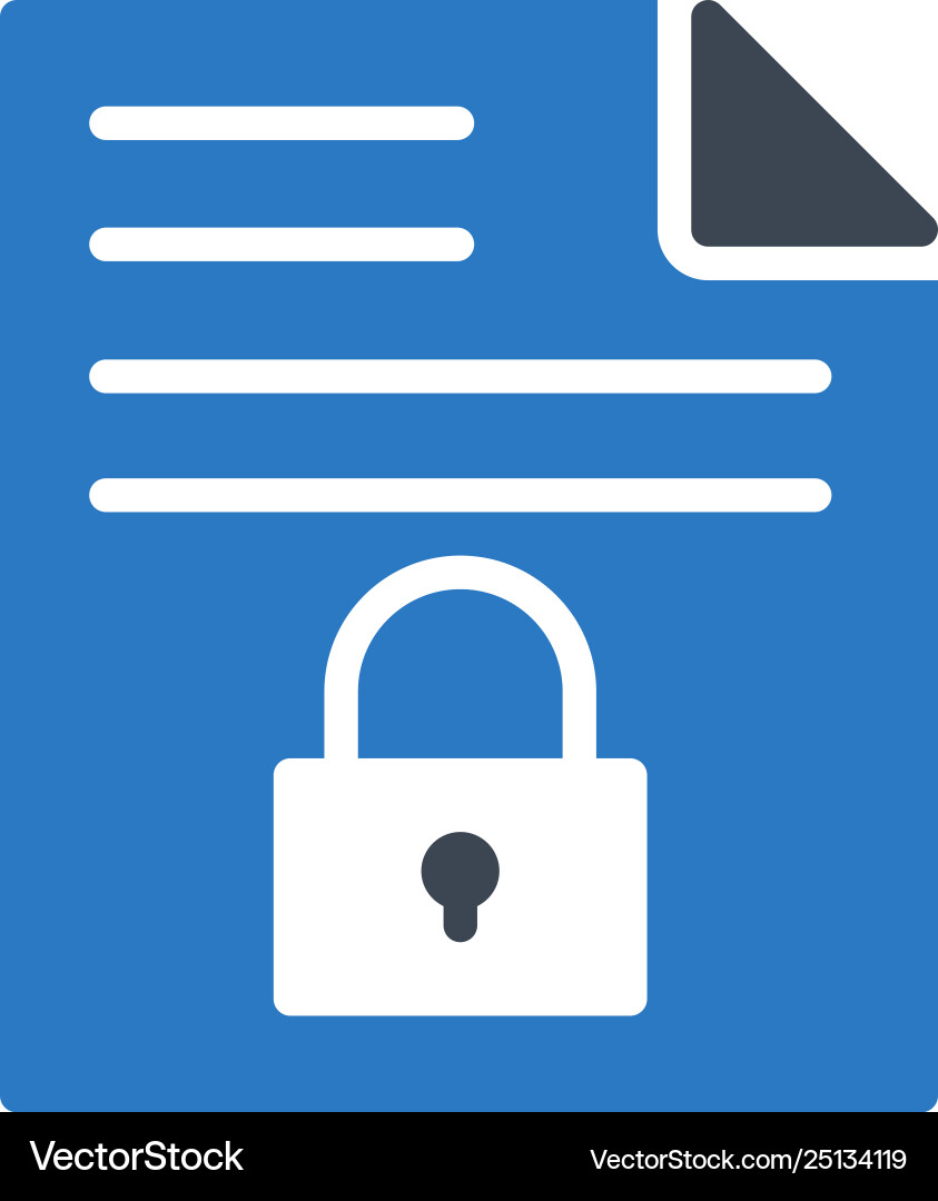 Secure file Secure file Vector Image