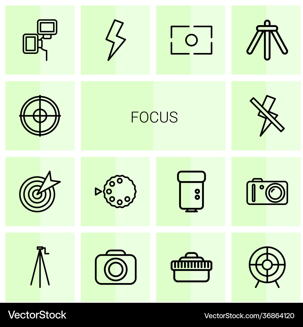 14 focus icons (36864120) – Free Vector | VectorStock
