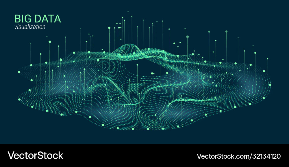 Abstract Big Data Visualization vector image