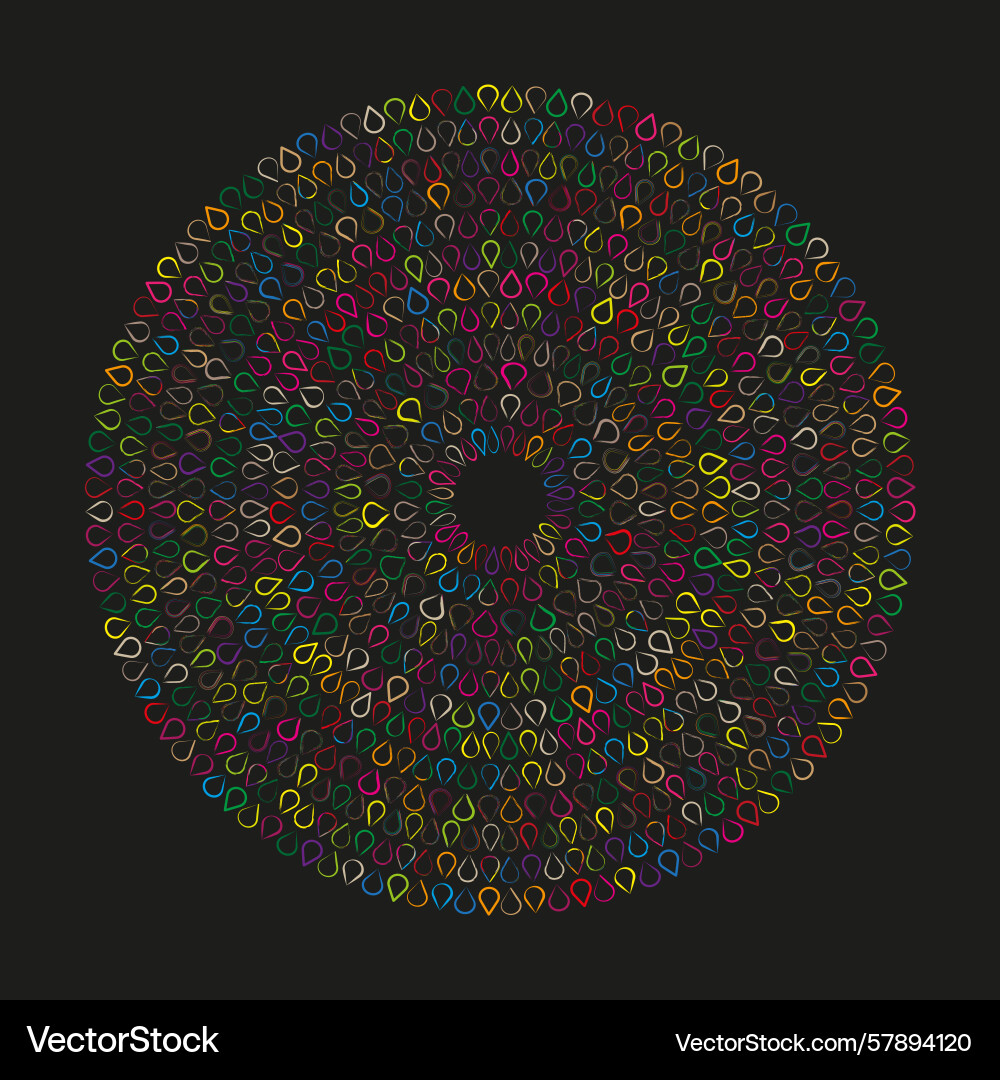 Abstract fractal colorful geometric pattern Vector Image