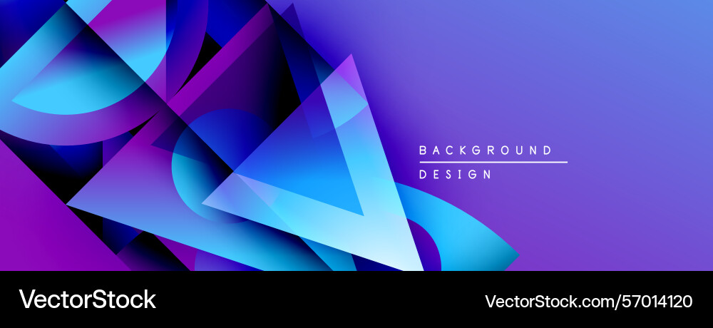 Abstract geometric shapes overlap creating Vector Image