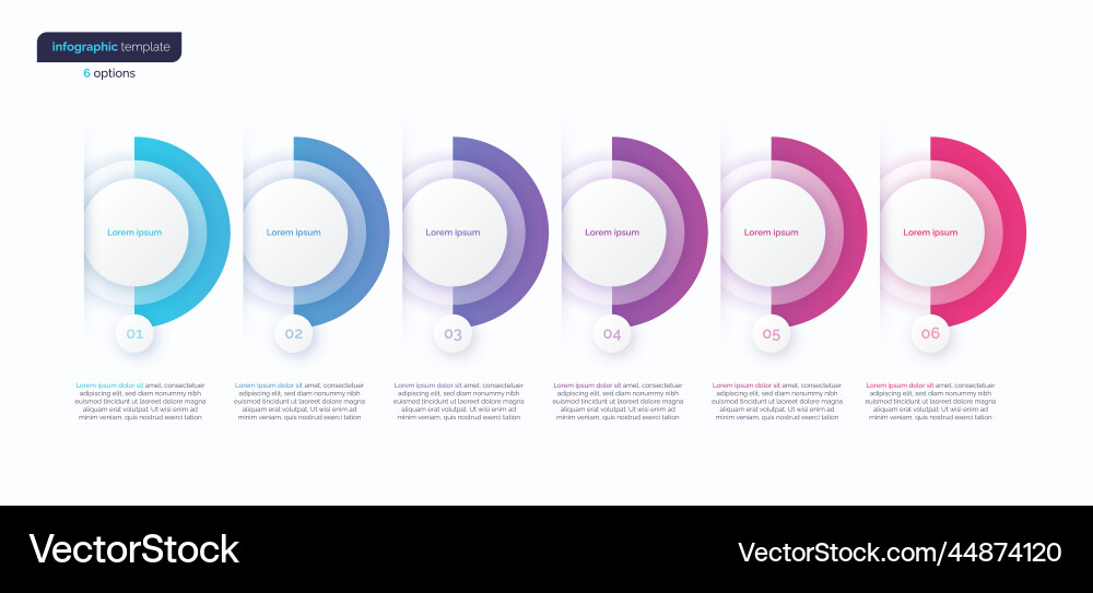 Abstract gradient minimalistic infographic vector image