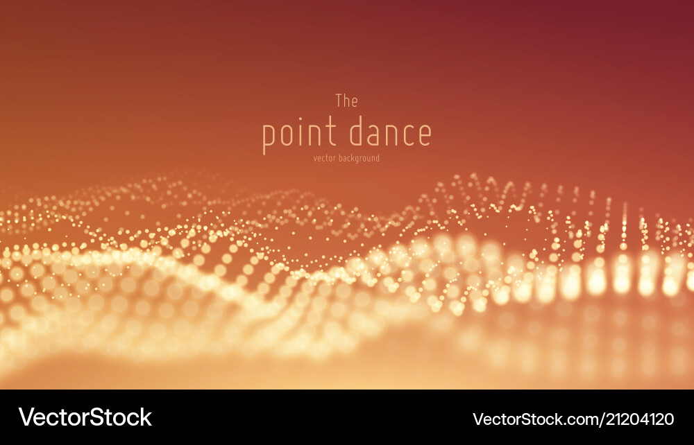 Abstract particle wave points array Abstract particle wave points array vector image