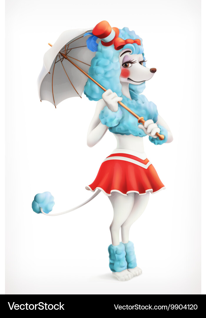 Cartoon Poodle Umbrella Cartoon Poodle Umbrella