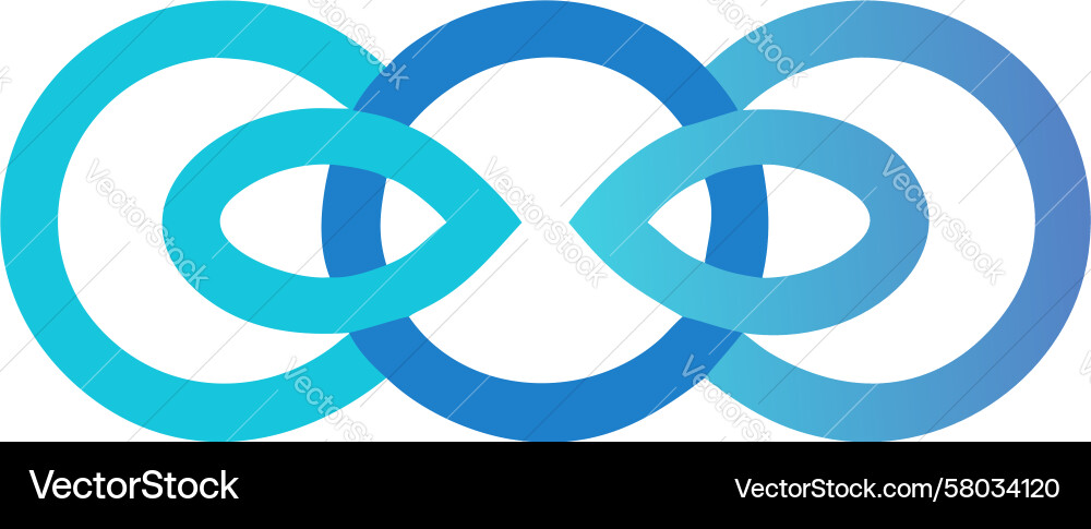 Blue Interconnected Loop Pattern vector image