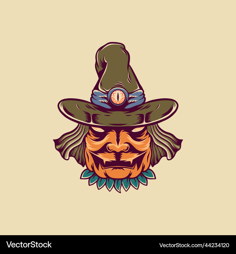 Kürbis Hexe halloween retro Kürbis Hexe halloween retro vektorbild