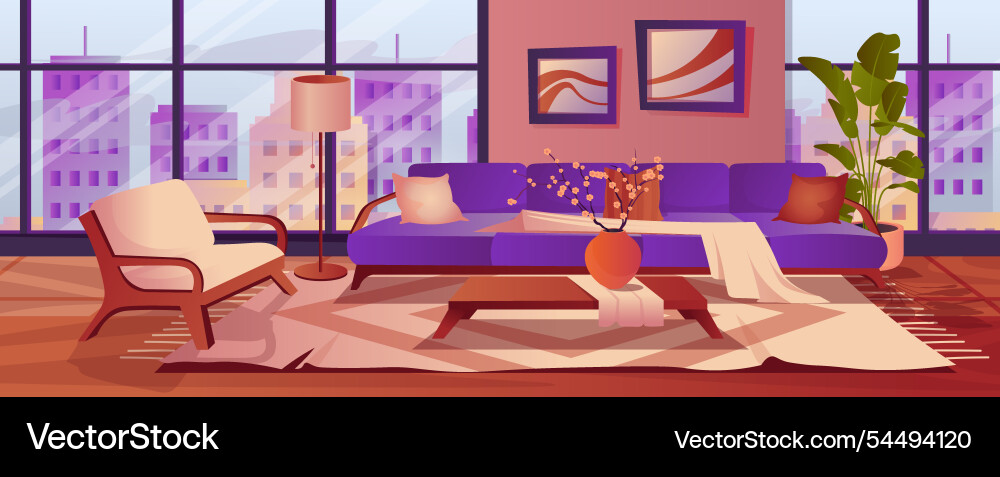 Living room background for banner design Living room background for banner design vector image