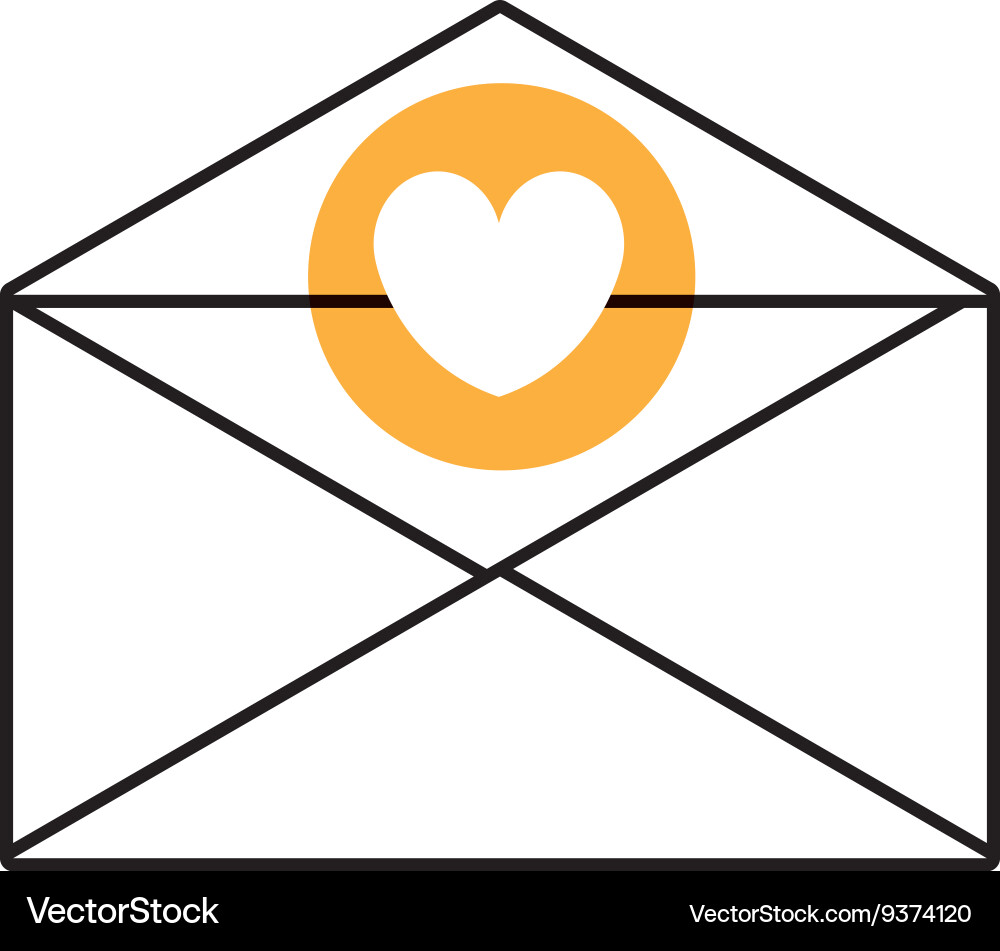 Mail envelope with media icon and colorful circle vector image