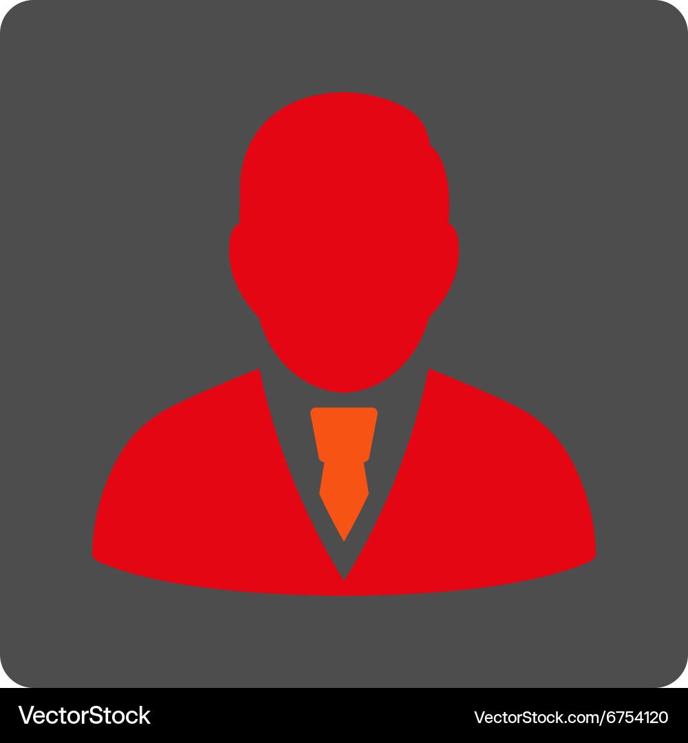 Manager rounded square button vector image