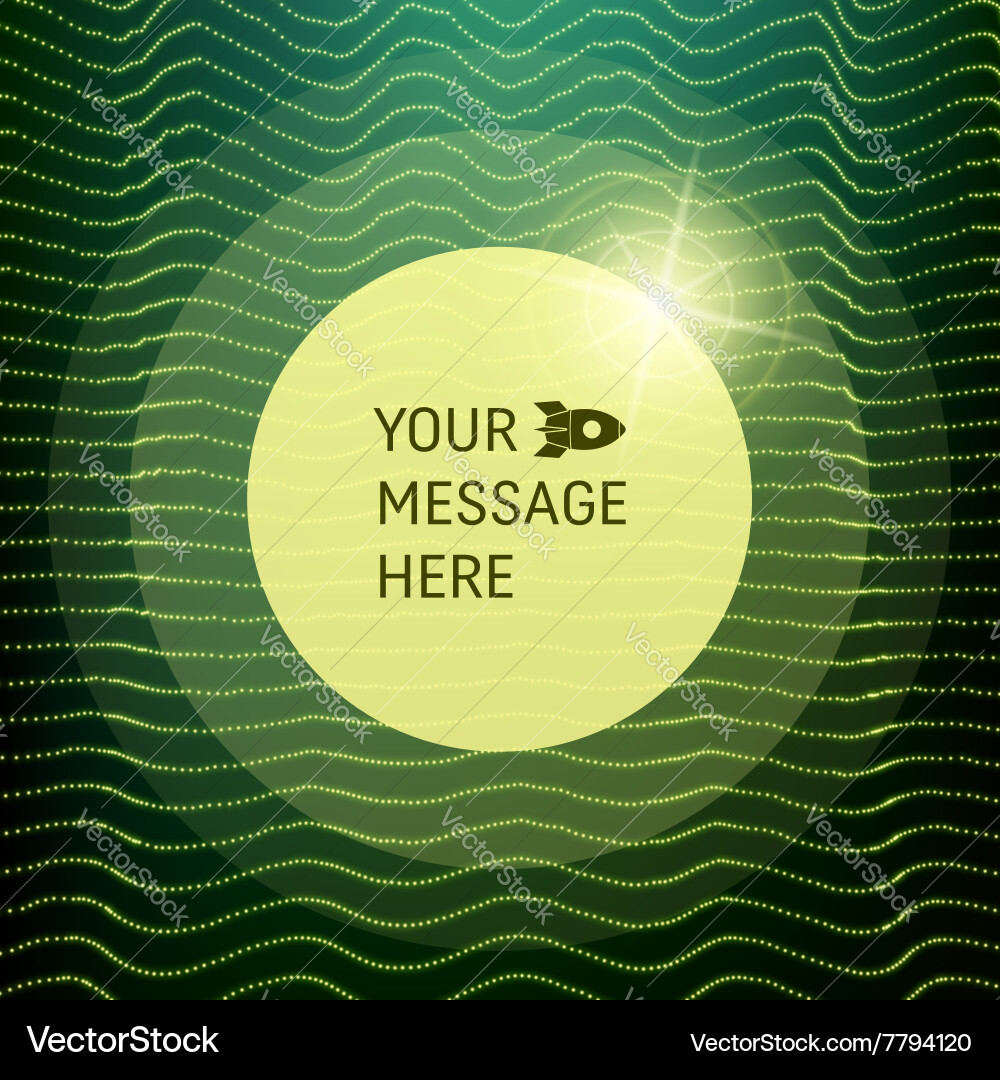 Round frame with place for text 3d grid Vector Image
