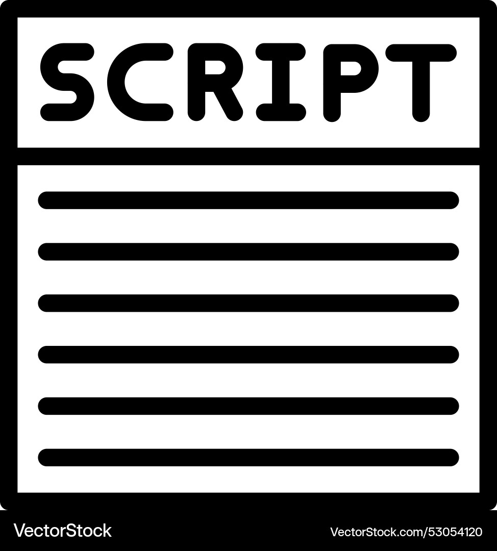 Script icon design Vector Image
