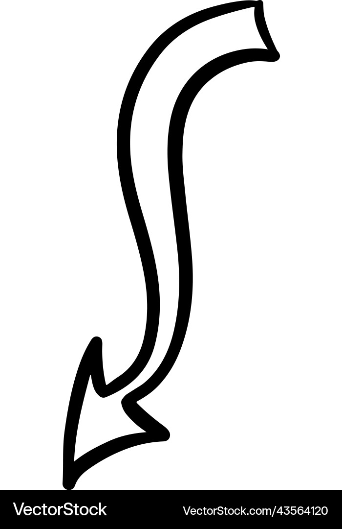 Sketch arrow simple vector image