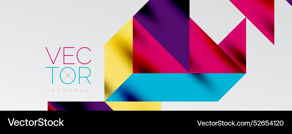 Tech minimal overlapping triangle shapes elements vector image