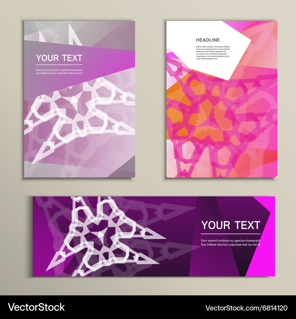 Template brochure and banner with abstract Vector Image