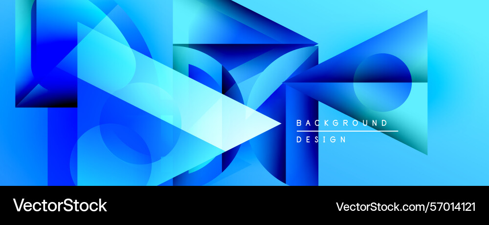 Abstract blue shapes overlap creating dynamic Abstract blue shapes overlap creating dynamic Vector Image