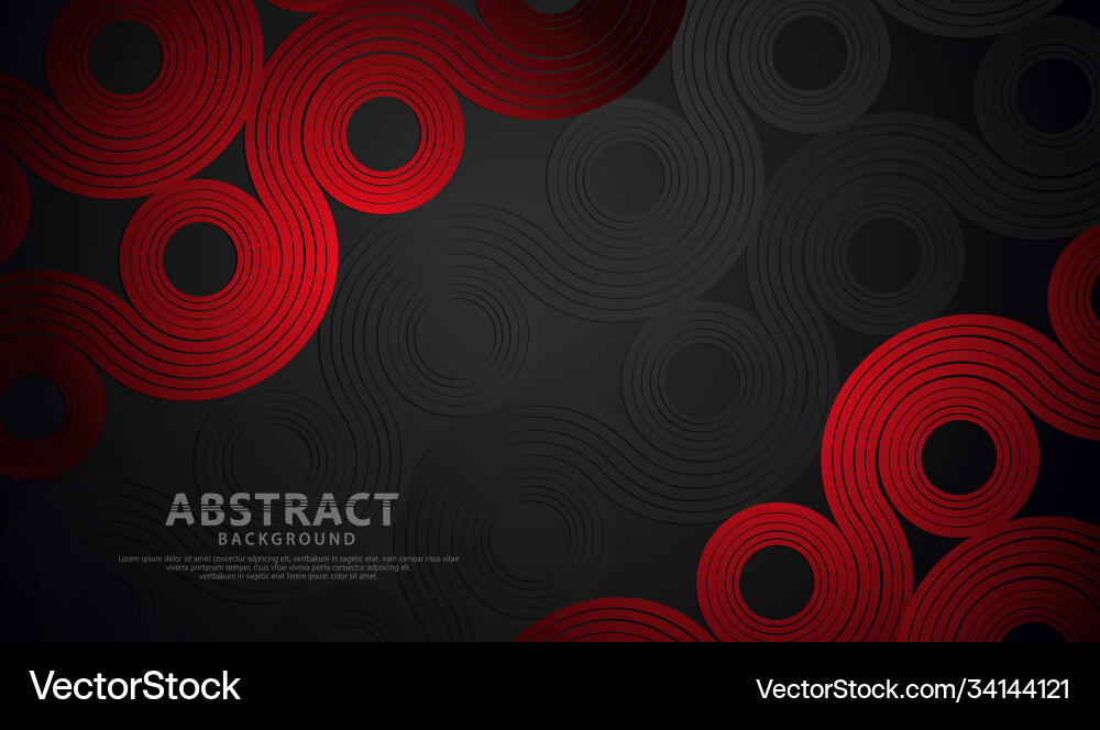 Abstract wave lines and round shapes background vector image