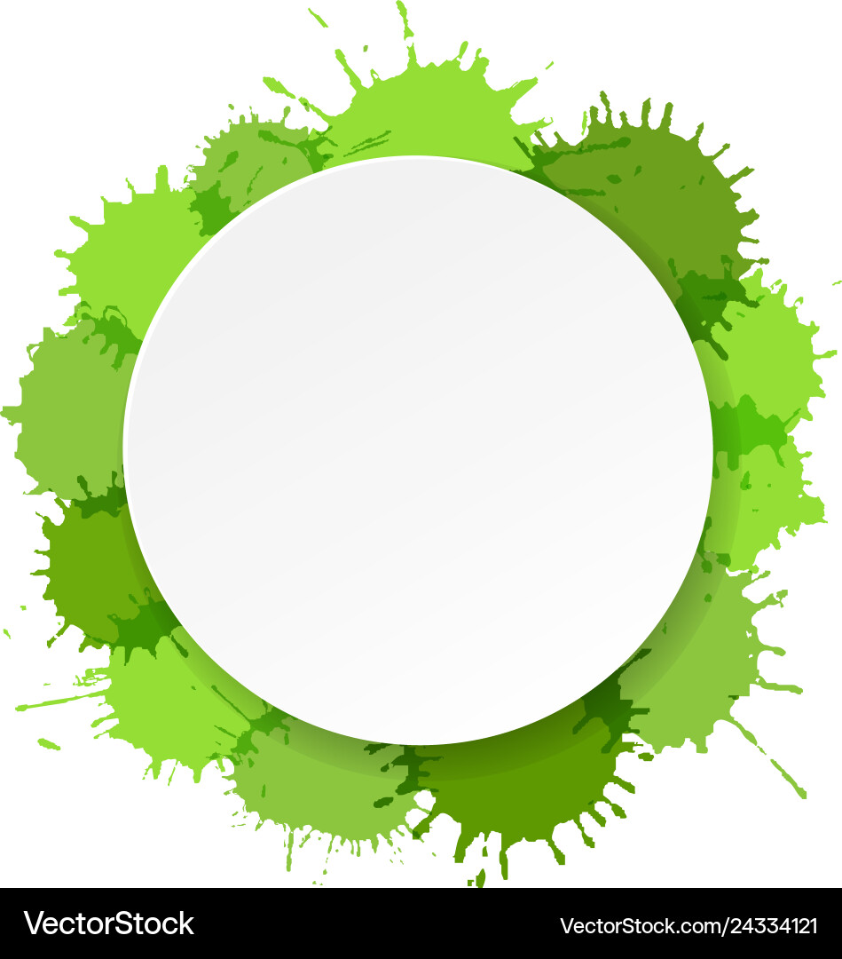 Banner with green blobs Banner with green blobs Vector Image