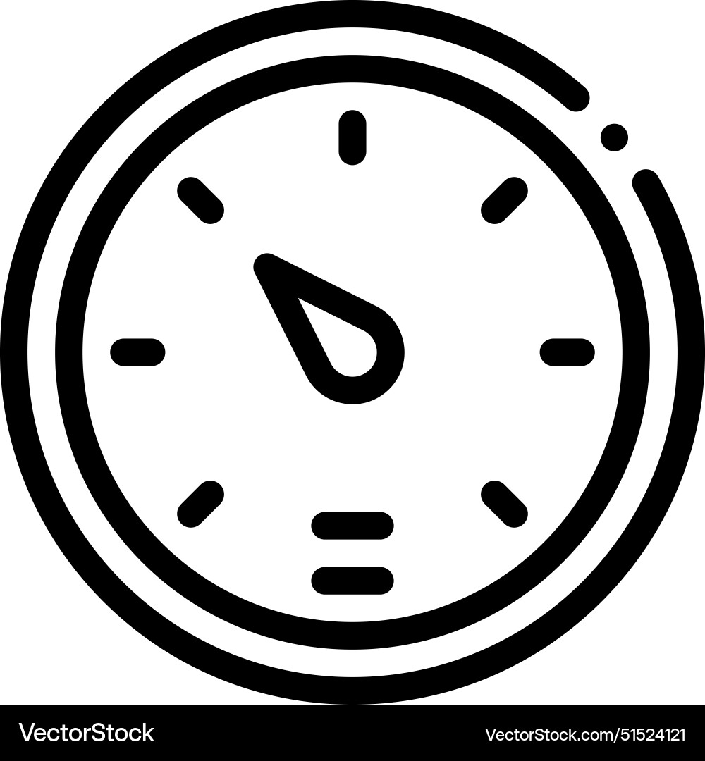 Barometer icon thin linear style design isolated Barometer icon thin linear style design isolated vector image