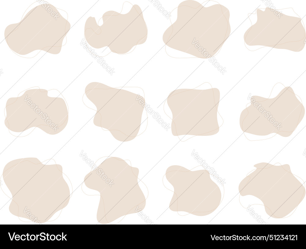 Blobs Flüssigkeit Formen Symbol visuellen Satz Vektorbild