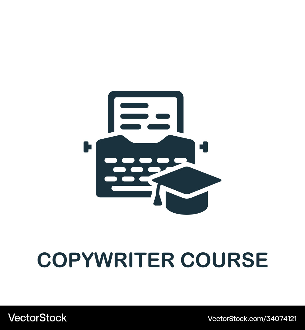 Copywriter course icon simple element from online Copywriter course icon simple element from online vector image