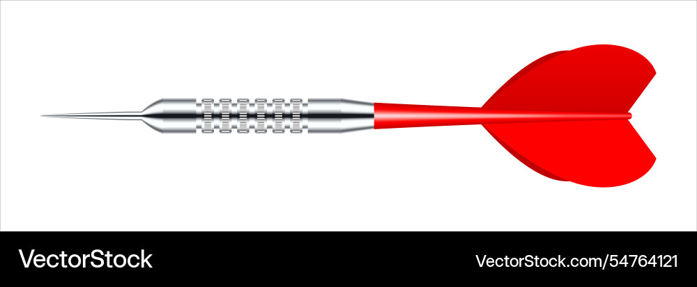 Dart arrow with metal tip and shadow Dart arrow with metal tip and shadow vector image