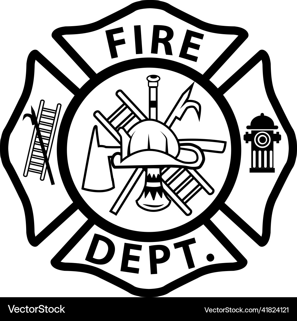 Firefighter Emblem - Maltese Cross vector image