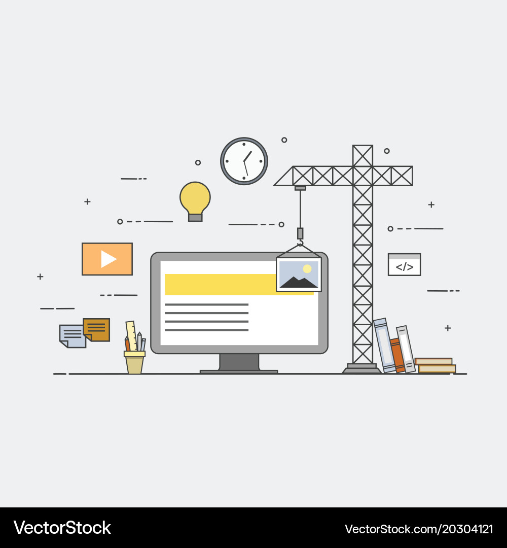 Flat mobile ui ux design web infographic concept Vector Image