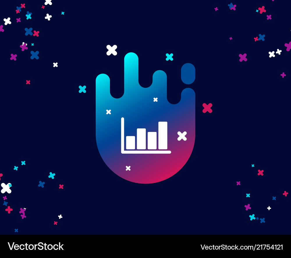 Histogram chart simple icon financial graph Vector Image