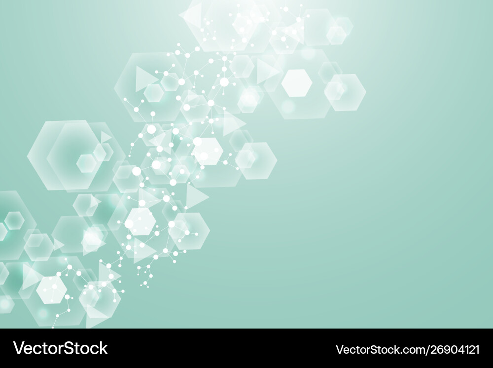 Science network pattern connecting lines and dots Vector Image