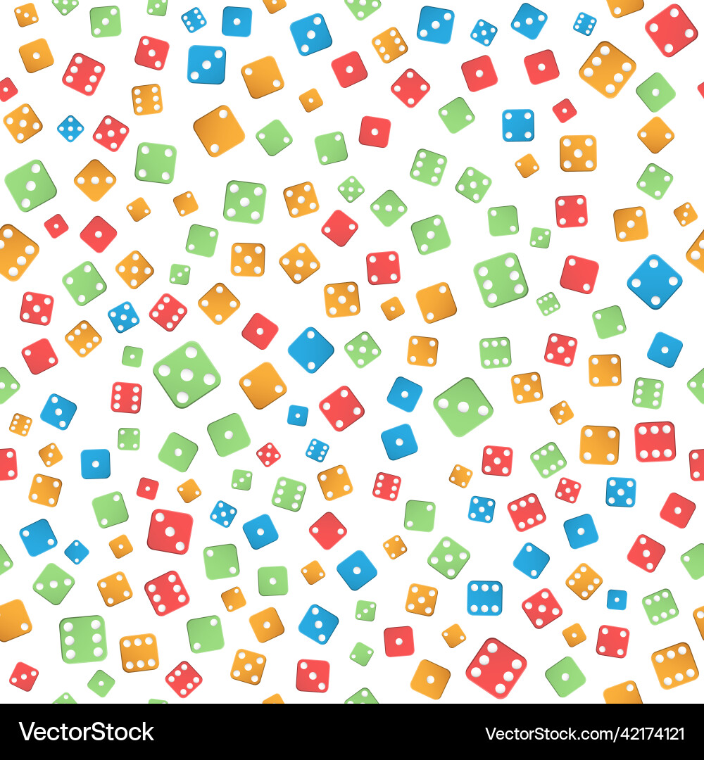 Seamless pattern of multicolored cubes vector image