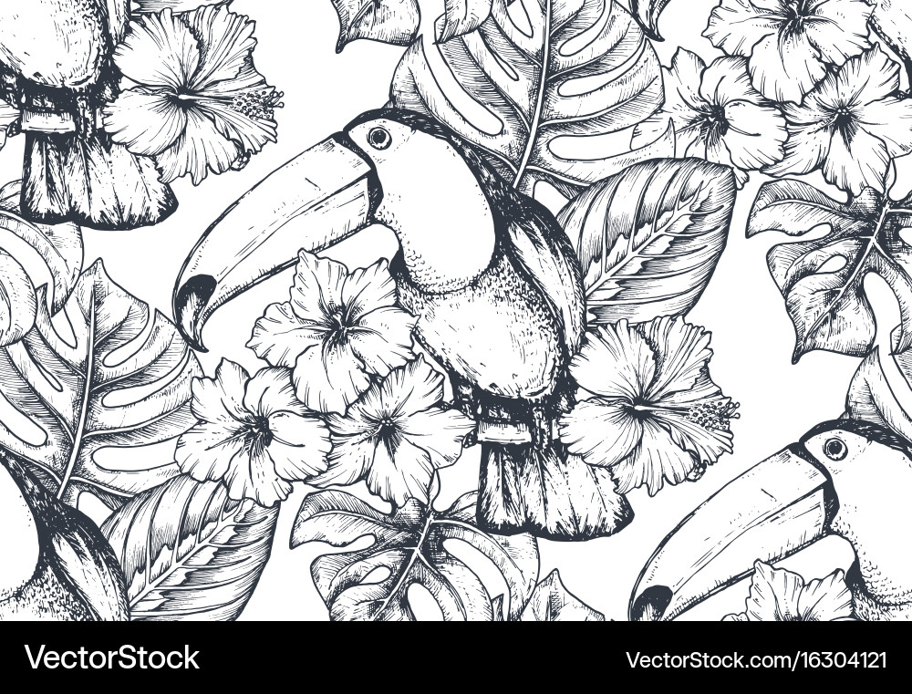 Seamless pattern with compositions of hand Vector Image