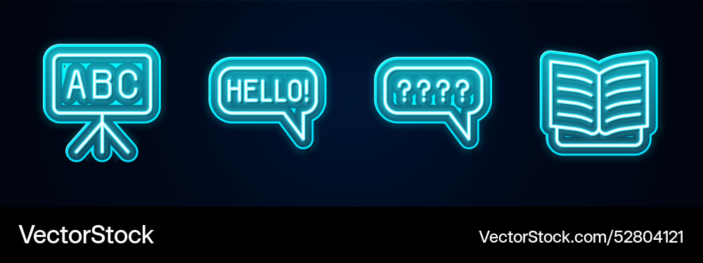 Set line chalkboard hello in different languages Set line chalkboard hello in different languages vector image