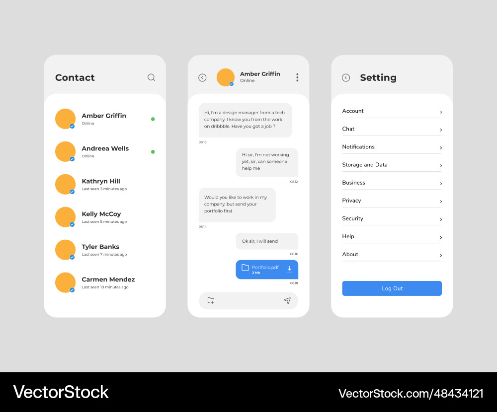 Social networking user interface design template Social networking user interface design template vector image