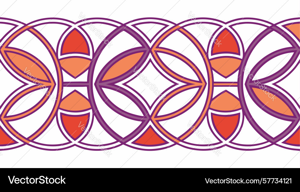 Vibrant interlocking circles pattern in warm vector image