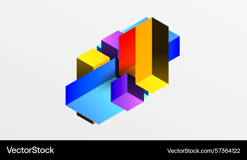 Abstract geometric shapes intersect creating Abstract geometric shapes intersect creating vector image