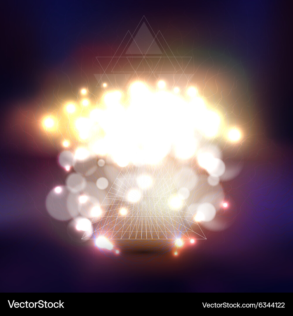 Abstract multicolored background with bokeh lights vector image