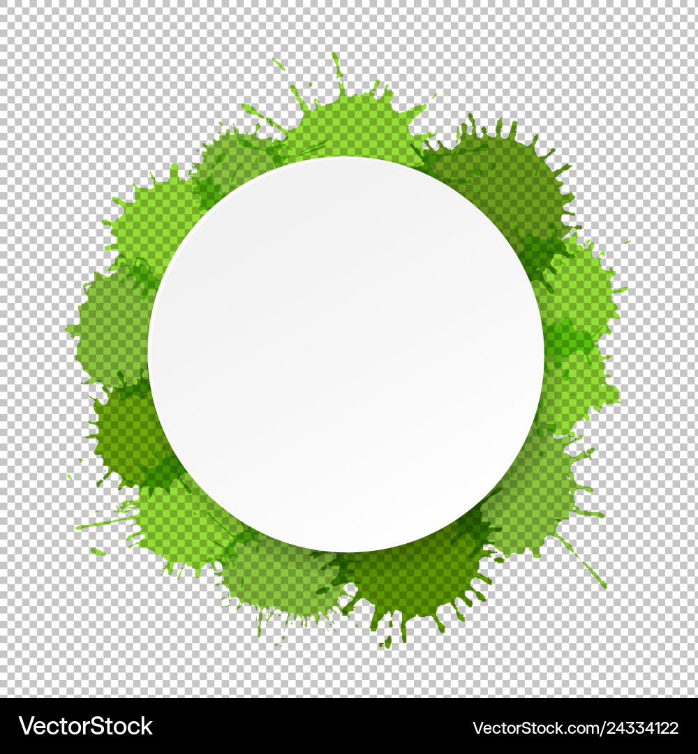 Banner with green blobs transparent background Banner with green blobs transparent background vector image