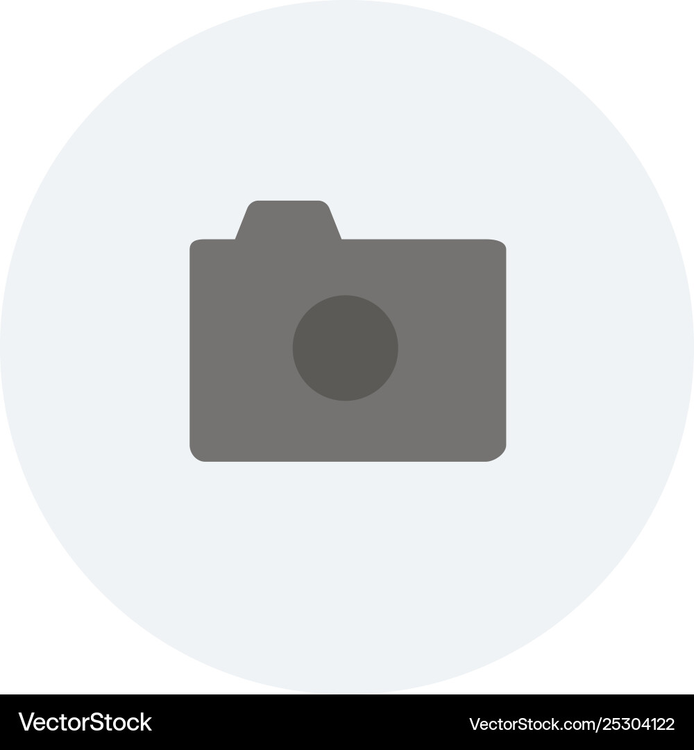 Camera image basic ui flat color icon banner Vector Image
