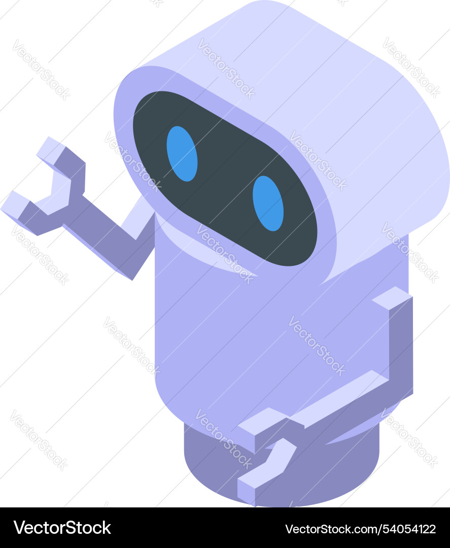 Chatbot showing support with open hand gesture Chatbot showing support with open hand gesture vector image