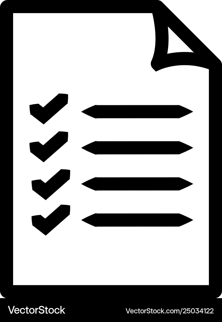 Check list isolated minimal single flat linear Check list isolated minimal single flat linear vector image