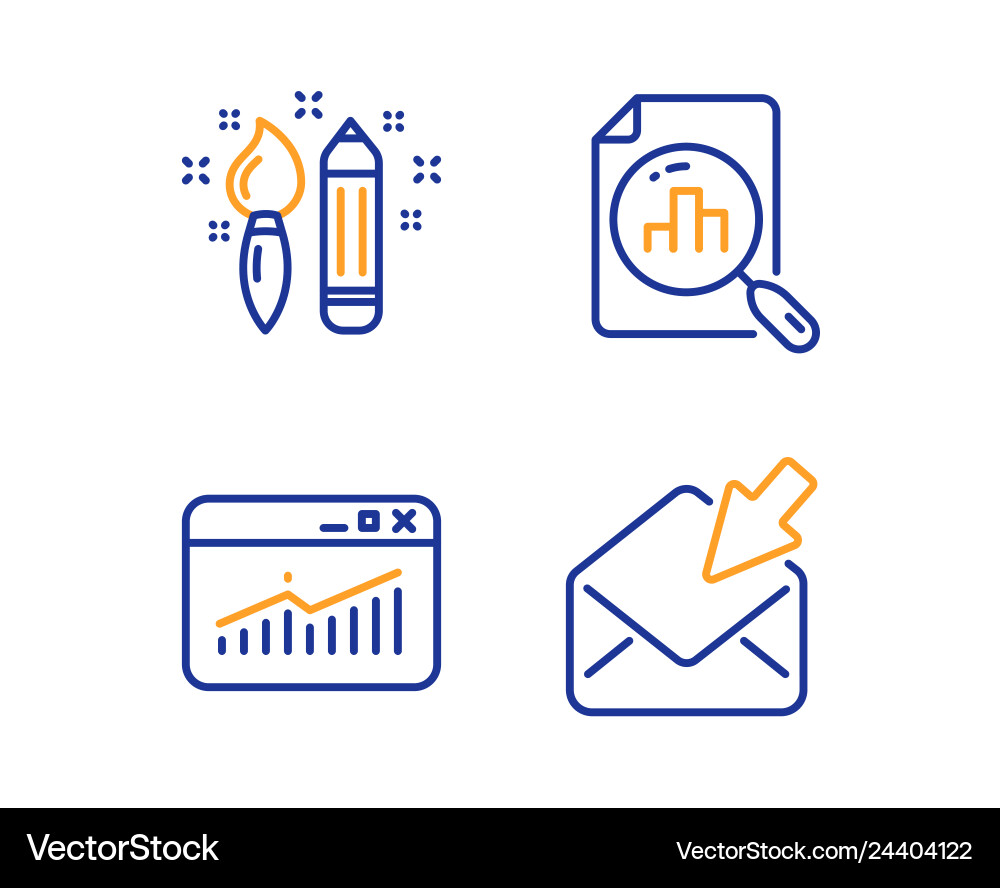 Creativity website statistics and analytics graph Creativity website statistics and analytics graph vector image
