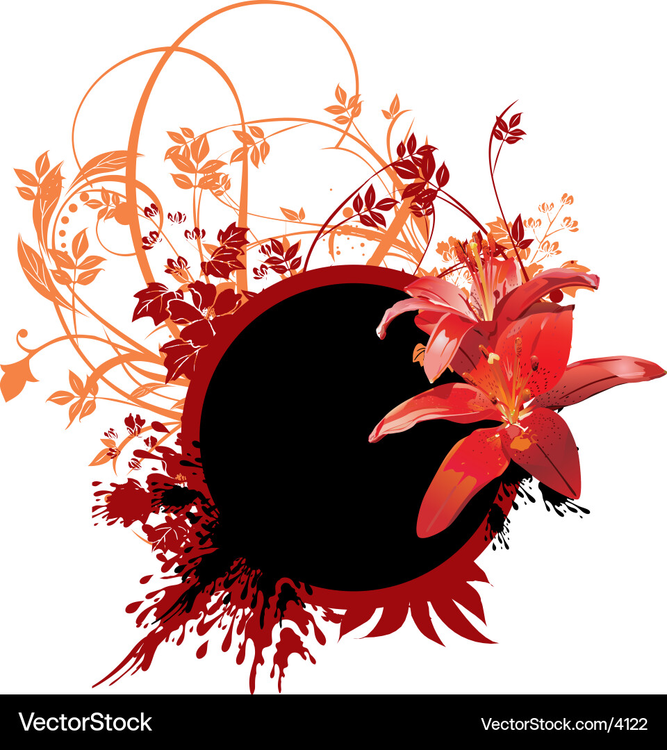 Floral Frame Graphic vector image