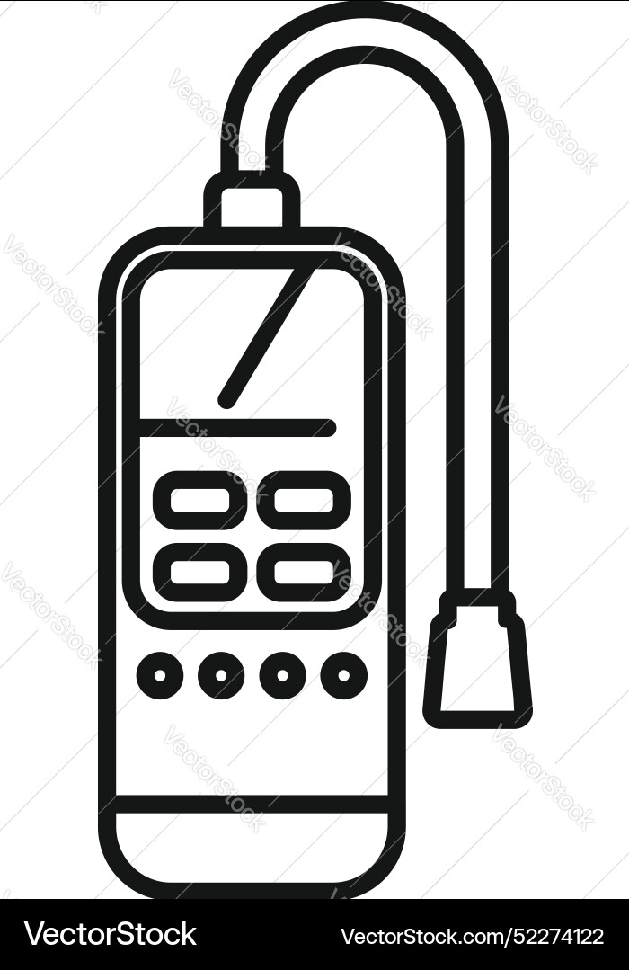 Gas detector using probe measuring methane level Gas detector using probe measuring methane level vector image