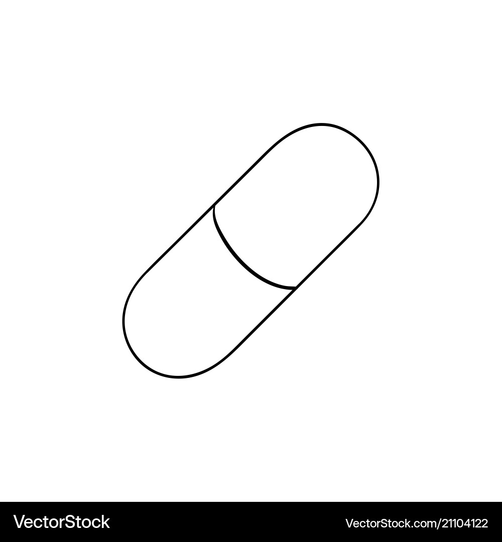 Kapsel Pille Hand gezogen Umriss Doodle-Symbol Kapsel Pille Hand gezogen Umriss Doodle-Symbol Vektorbild