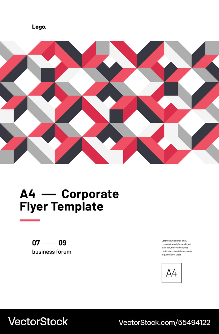 Layout template for events or business related Vector Image