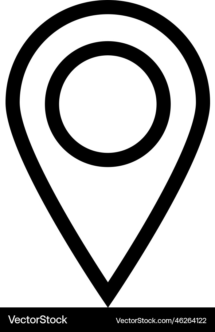 Line map pointer icon pin point location vector image
