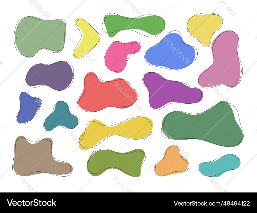 Liquid abstract blob shapes with frame Liquid abstract blob shapes with frame vector image