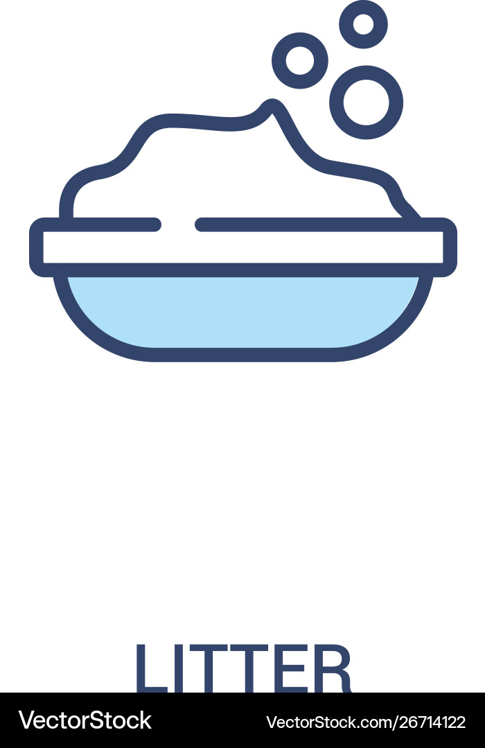 Litter concept 2 colored icon simple line element Litter concept 2 colored icon simple line element vector image